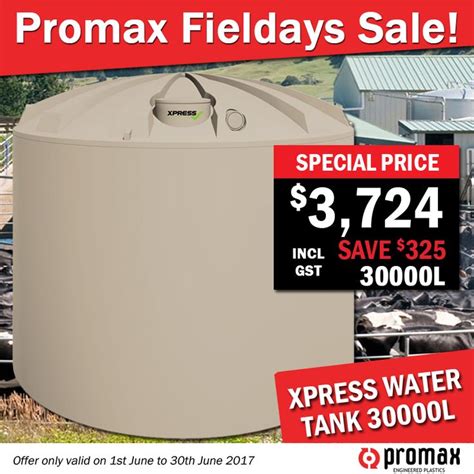 325 Savings When You Buy Xpress Water Tank 30000l This June 2017