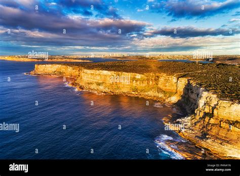 Steep Sandstone Cliffs Of North Head Plateau At The Entrance To Sydney