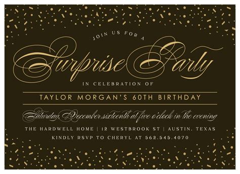 Formal Surprise Milestone Birthday Invitations By Basic Invite