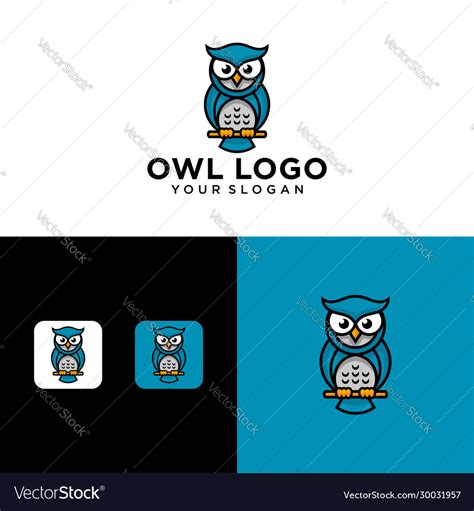 Creative Owl Logo Design Template Royalty Free Vector Image