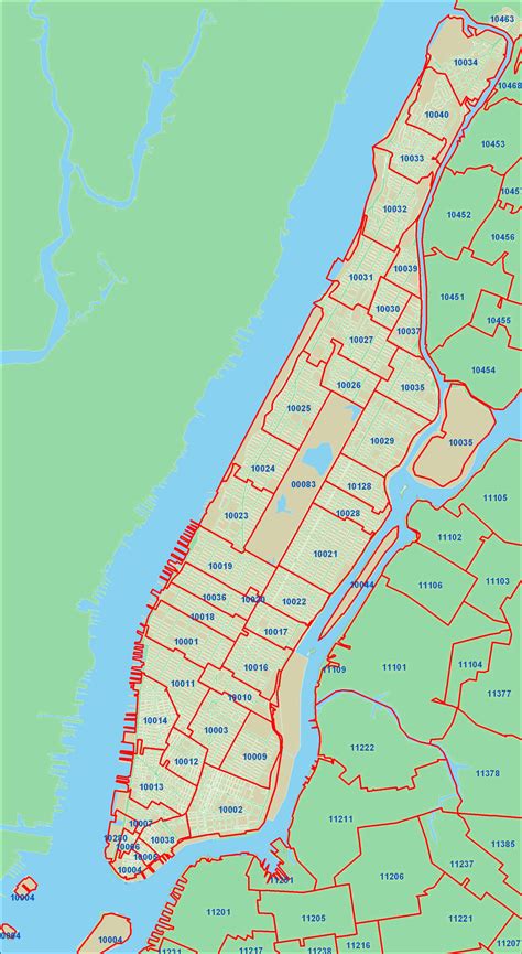 New York City Zip Code Map Your Vector Maps Com World Map