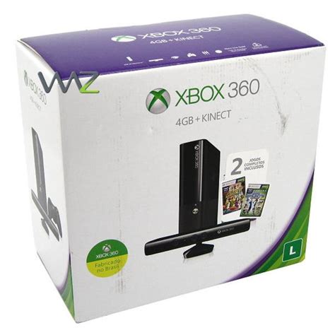 Video Game Microsoft Xbox 360 E Arcade Kinect 4gbntsc 2 Games