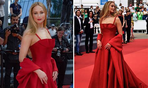 Jennifer Lawrence Stuns At Cannes Film Festival In Red Dior Gown And