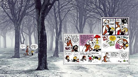 Calvin And Hobbes Comics Valentine Valentines Forest F Wallpaper
