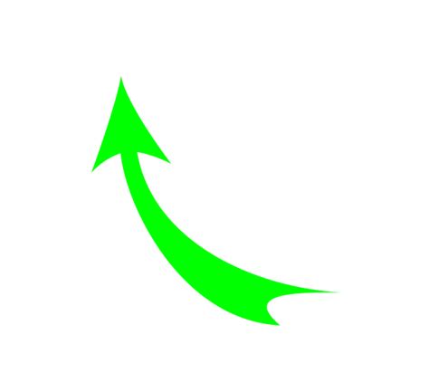 Download Green Curved Arrow Png Png And  Base