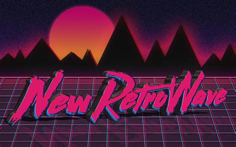 New Retro Wave Neon 1980s Synthwave Vintage Typography Digital