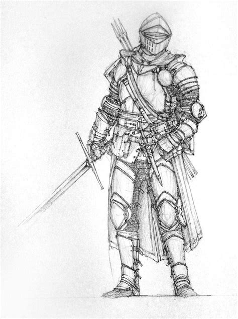 Medieval Knights Armor Drawings