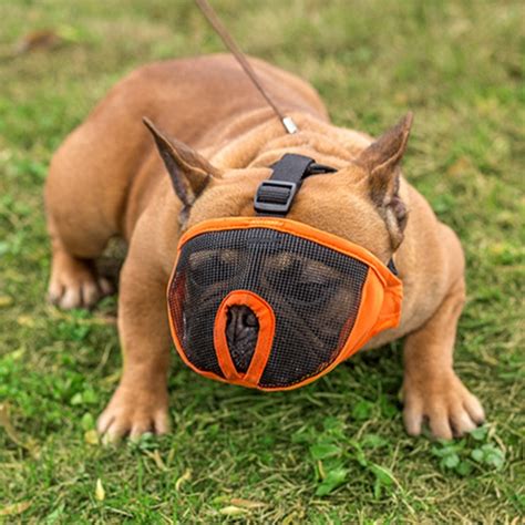 Breathable Mesh Short Snout Pet Dog Muzzle Adjustable French Bulldog