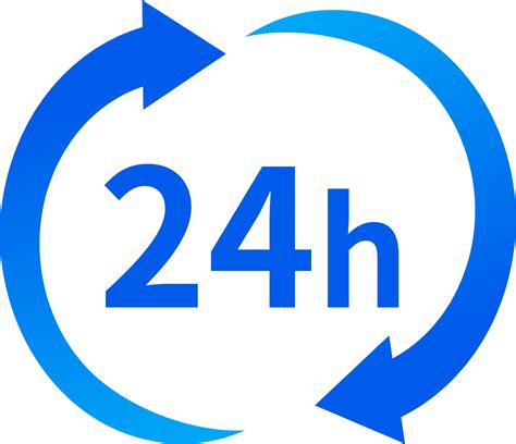 Free 24 Hour Clock Icon For Timekeeping Or Scheduling 21353309 Png With