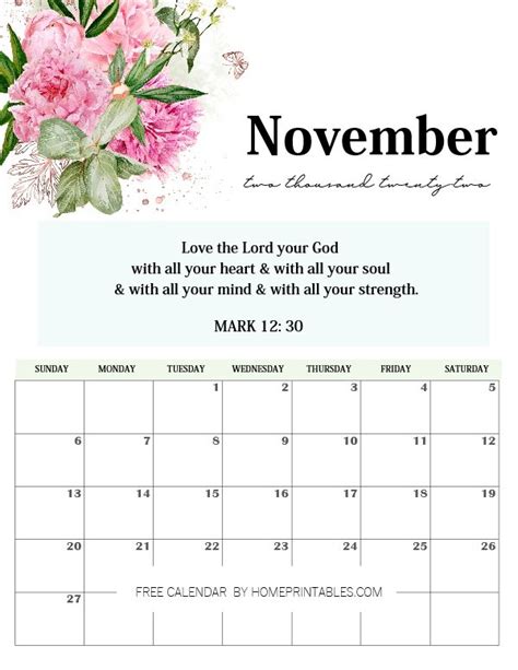 Empowering 2022 Bible Verse Calendar To Download Home Printables