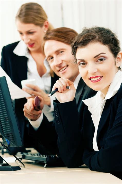 Business Team Working At Office Stock Photo Image Of Communication