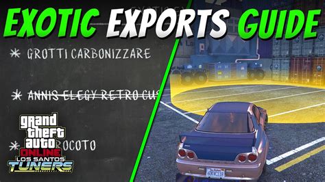 Exotic Exports List Guide How To Find All The Cars Gta Online Los Santos Tuners Dlc Update