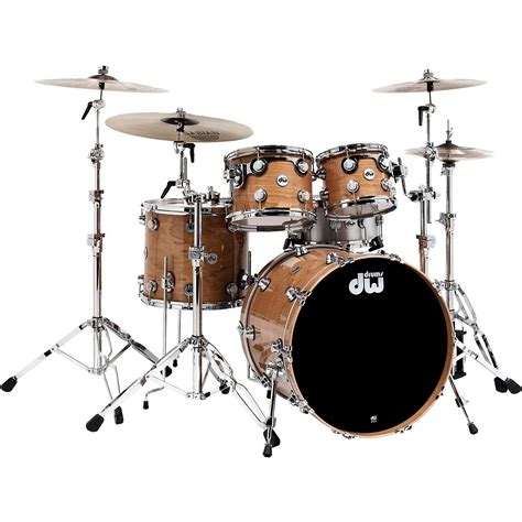 Dw Collectors Cherry 4 Piece Lacquer Custom Shell Pack Natural With Chrome Hardware Musician