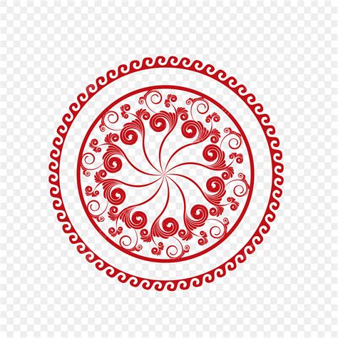 Circular Geometric Pattern Vector Design Images Chinese Carved