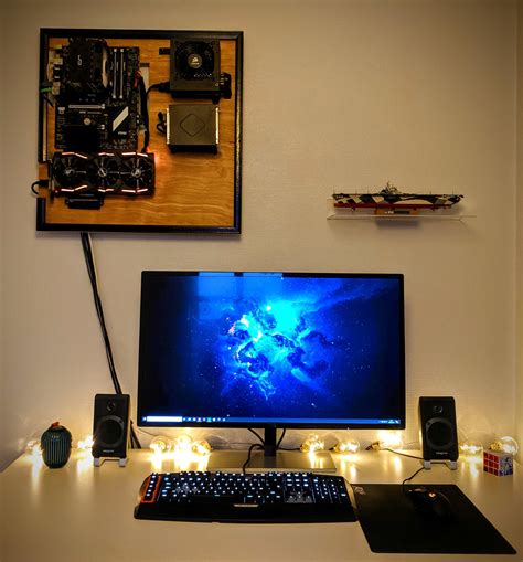 My Wall Mounted Pc Is Finished Wall Mounted Pc Diy Pc Diy Pc Case