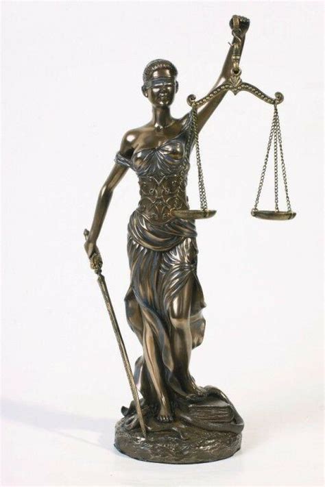 La Justicia Statue Lady Justice Desk Law Balance Legal Blind Office