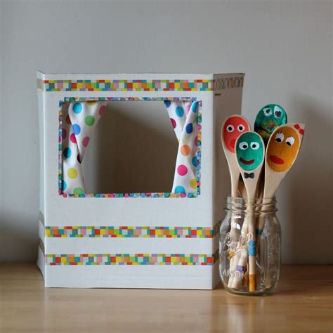 Diy Puppet Theater And Wooden Spoon Puppets