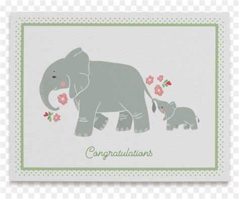 Baby Congratulations Greeting Cards Indian Elephant Hd Png Download
