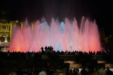 The Magic Fountain Of Montjuic In Barcelona Editorial Stock Image Image Of Light Magic