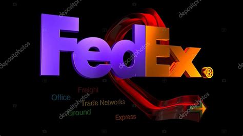 3d Logo Of Fedex Fancy Artistic Presentation Logo 2 Stock Editorial