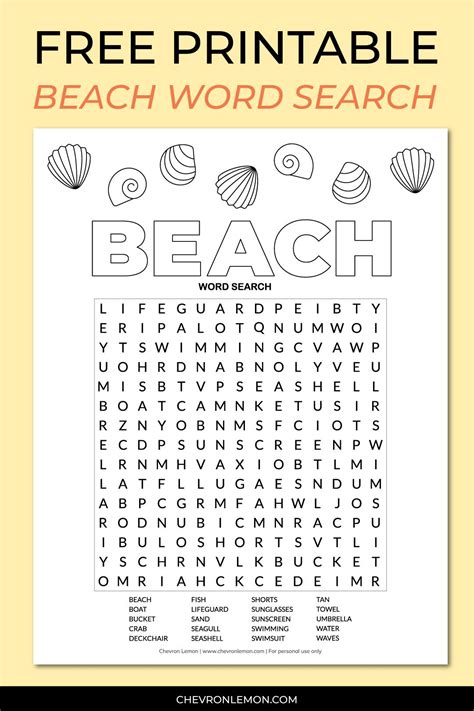 Printable Beach Word Scramble Artofit