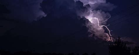 Download Wallpaper 2560x1024 Thunderstorm Lightning Clouds Dark