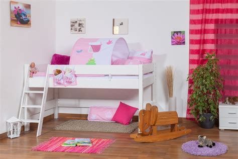 Bei jv möbel können sie ein klassisches kinder hochbett in echt holz günstig und sicher online kaufen. weißes Hochbett für Kinder - Buche Massivholz 90x200 cm ...
