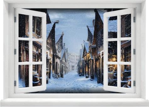 Window With A View Harry Potter Hogsmeade Winter By Hughesprint Ipad