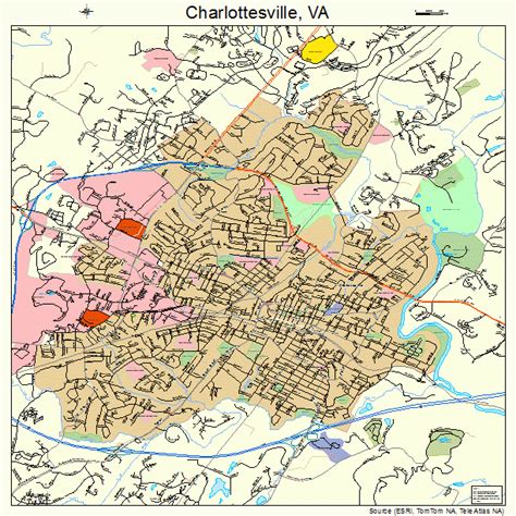 Charlottesville Virginia Street Map 5114968