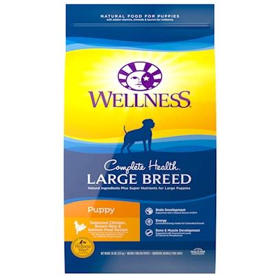 While a pup may not gain weight the first day (a healthy starting weight is different for each breed and can be determined by your puppy foods will also contain more fat and often have dha added for brain development. Wellness Super5Mix Large Breed Adult Health Dry Dog Food ...