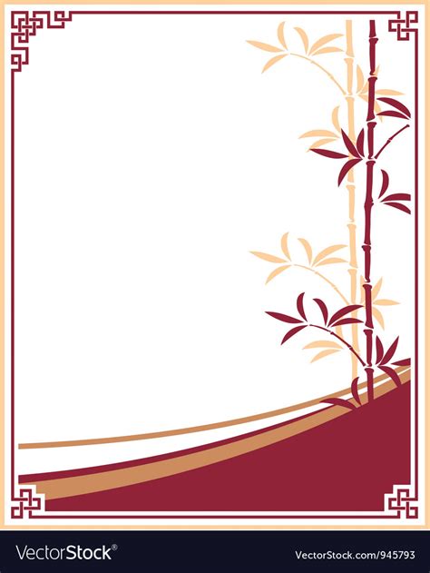 Oriental Chinese Template Frame Royalty Free Vector Image