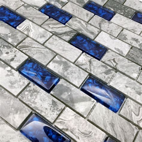 Read on for some of the best subway tile backsplash ideas we've ever seen. Navy Blue Glass Mosaic Grey Marble 1" x 2" Subway Wall Tiles