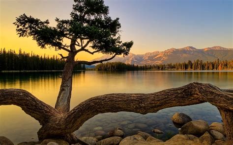 Sunset Lake Landscape Photography Wallpaper 1680x1050 Download