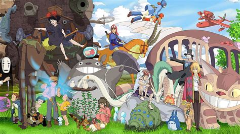 3840x2160px 4k Free Download Studio Ghibli Characters Collage