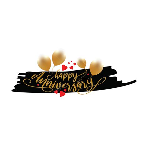 Feliz Aniversário Balões Dourados Com Casal Vetor Png Aniversário De