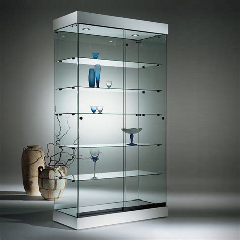 S6pl Base Nova Frameless Glass Cabinet With Illuminated Canopy