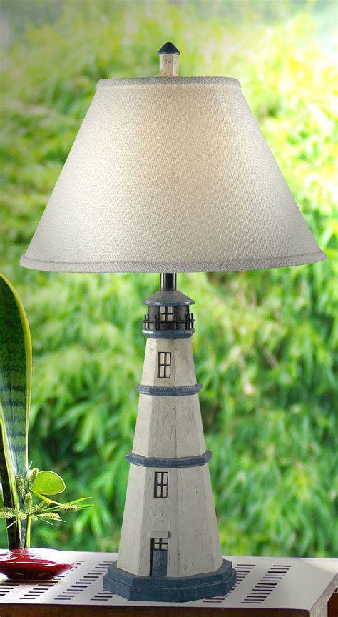 Lighthouse Table Lamp Nautical Lamps Nautical Table Wood Lamps Metal Lamp Beach Themed Lamps