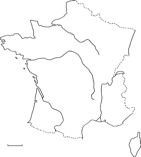 Carte des régions et département de france (vierge). Coloriage carte de France vierge à imprimer