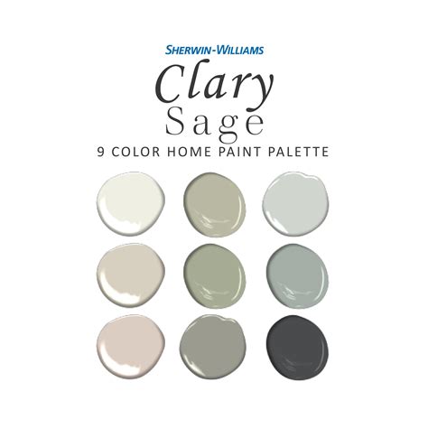 Sherwin Williams Clary Sage Paint Color Palette Best Sage Green Paint Color Best Green Gray