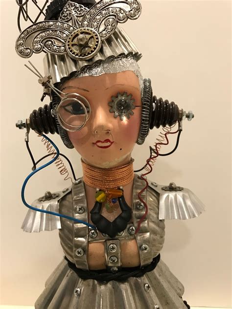 Steampunk Altered Art Lamp By Pattie Blair Assemblage Art Mixed