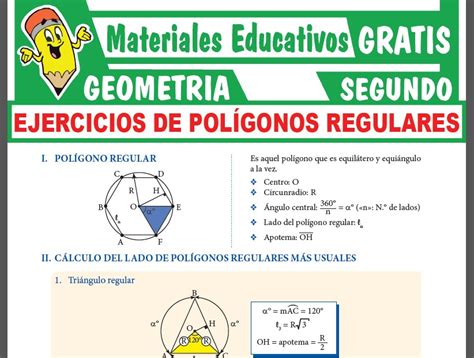 Ejercicios De Polígonos Regulares Para Segundo Grado De Secundaria