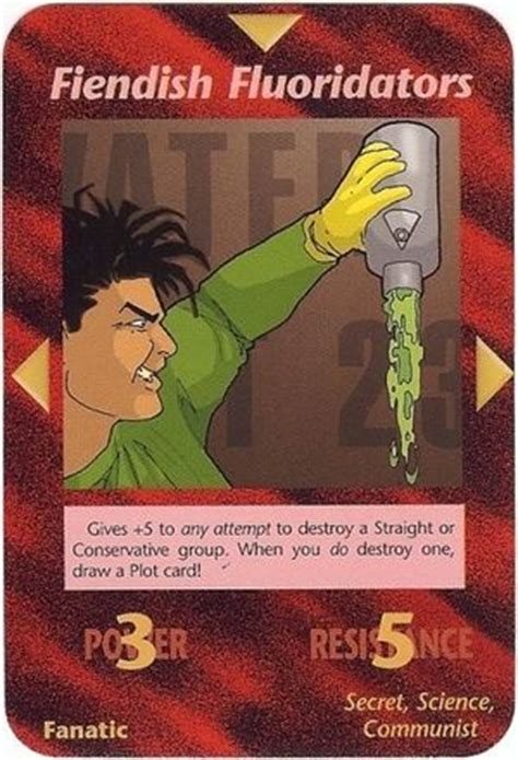 This subreddit is about both sharing your theories, and laughing at the stupid ones. The Illuminati card game depicts fluoride as the poison that it is. : conspiracy