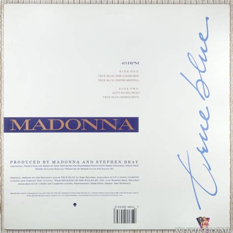 Madonna ‎ True Blue 1986 Vinyl 12 45 Rpm Maxi Single