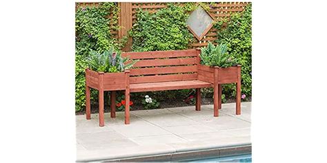 Leisure Season Wood Planter Bench