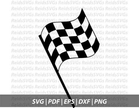Checkered Flag Svg For Cutting Machines Cricut Silhouette Etsy