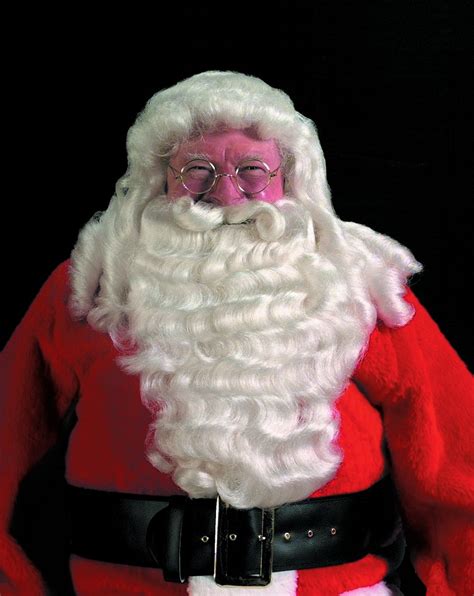 Deluxe Professional Santa Extra Full Wig And Beard Set With Wired