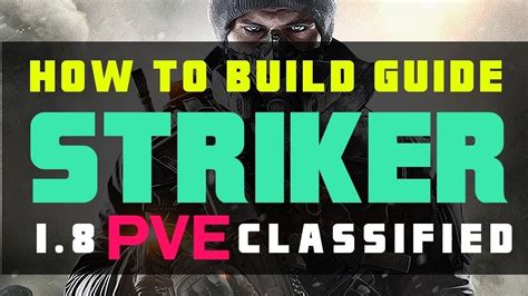 How To Build Guide Striker Classified The Division Pvp Pve Youtube