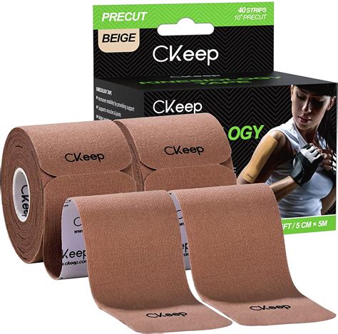 Ckeep Kinesiology Tape 2 Rolls Original Cotton Elastic Premium