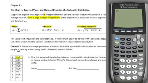 Chapter 6_1 Find Mean and Standard Deviation by Calculator - YouTube