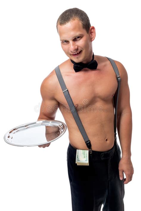 Waiter Stripper With A Tip Stock Image Image Of Erotic